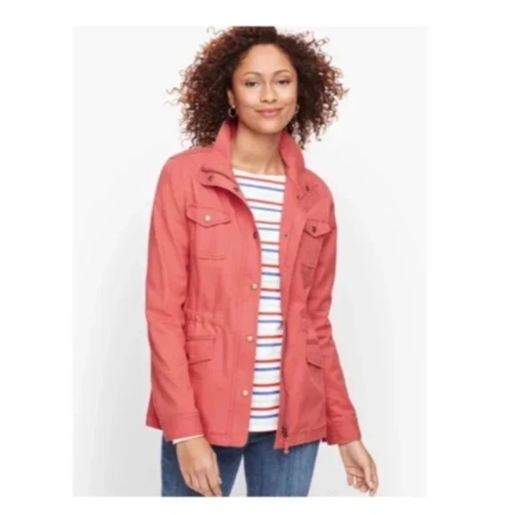 Talbots Twill Safari Jacket PM - Picture 2 of 4